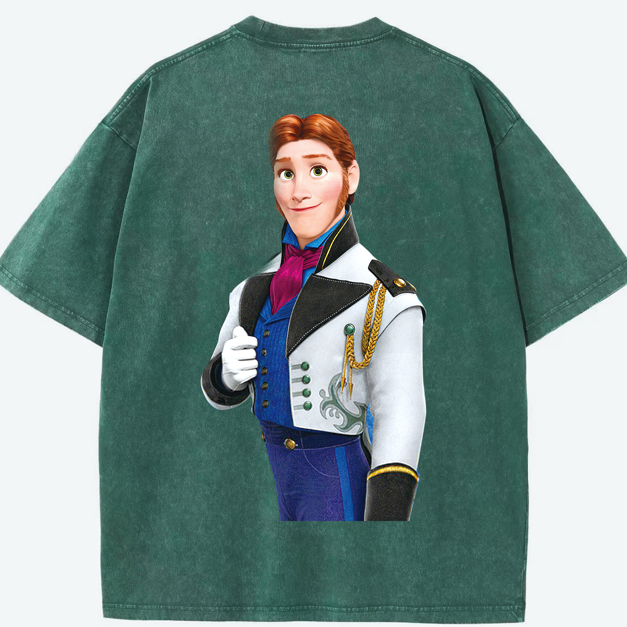 （画像用） アナと雪の女王 アンナ エルサ Frozen Anna Elsa 綿100% ヴィンテージ風 半袖Tシャツ（背面プリント）